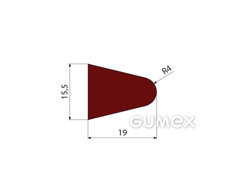 Kompaktný silikónový profil, tvar 26