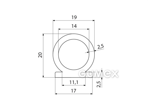 Kompaktný silikónový profil, tvarový - 0165