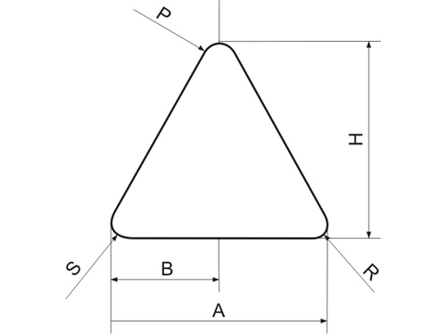 Mikroporézny silikónový profil, tvar trojuholník - 0030