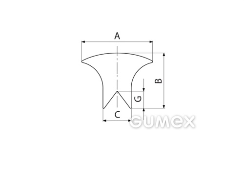 Kompaktný silikónový profil, tvarový - 0182