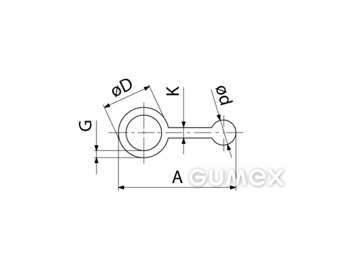 Kompaktný silikónový profil, tvar I s dutinkou - 0144