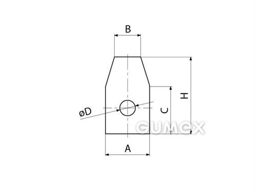 Kompaktný silikónový profil, tvarový s dutinkou - 0214