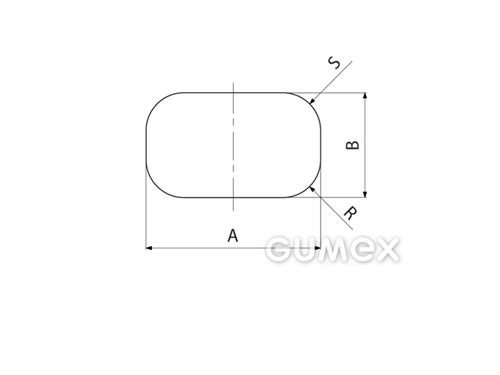 Kompaktný silikónový profil, tvar obdĺžnik - 0100