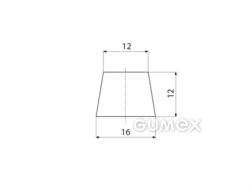 Kompaktný silikónový profil, tvar lichobežník - 0023
