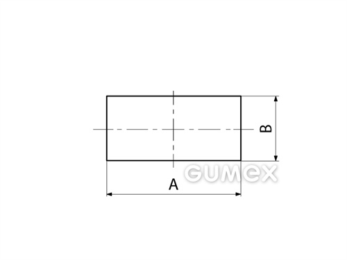 Kompaktný silikónový profil, tvar obdĺžnik - 0022