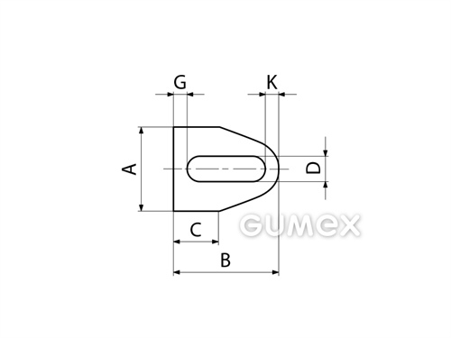 Kompaktný silikónový profil, tvar D s dutinkou - 0159