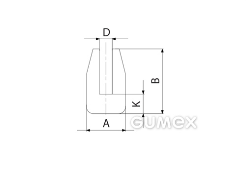 Kompaktný silikónový profil, tvar U - 0105