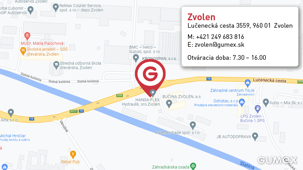 Mapa GUMEX Plzeň